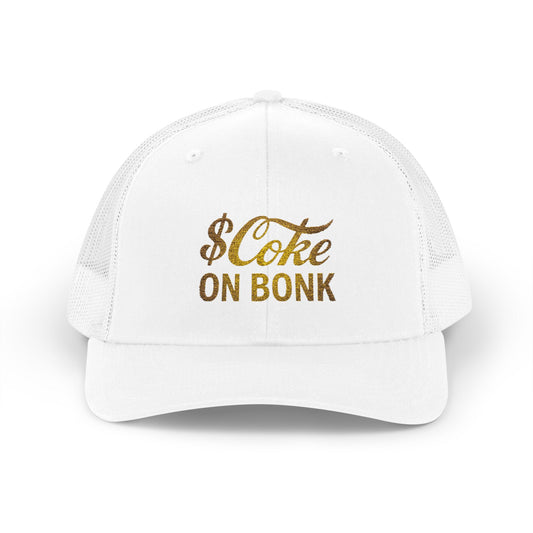 Classic $Coke on BONK Snapback Trucker Cap ( White )